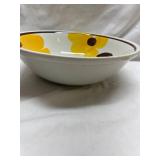 Italian Pottery Bowl with Yellow Flowers