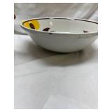 Italian Pottery Bowl with Yellow Flowers
