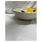Italian Pottery Bowl with Yellow Flowers