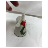Christmas Dove Bell with Holly Wreath