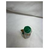 Ceramic Snowman Christmas Figurine with Green Top Hat