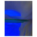 Green Depression Uranium Glass Divided Plate