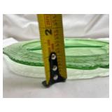 Green Depression Uranium Glass Divided Plate