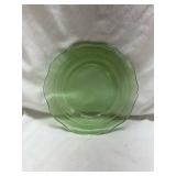 Depression Uranium Glass Green Dinner Plate