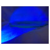 Depression Uranium Glass Green Dinner Plate