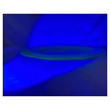 Depression Uranium Glass Green Dinner Plate