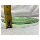 Depression Uranium Glass Green Dinner Plate