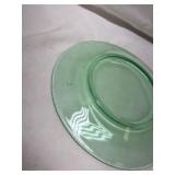 Green Uranium Glass Plate