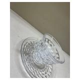 American Fostoria Glass Cup and Saucer Set Glows with Magnesium under UV 365nm