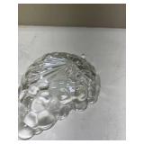 Crystal Glass Leaf Shaped Candy Dish