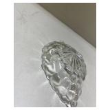 Crystal Glass Leaf Shaped Candy Dish