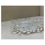 Crystal Glass Leaf Shaped Candy Dish