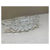 Crystal Glass Leaf Shaped Candy Dish