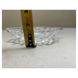 Crystal Glass Leaf Shaped Candy Dish