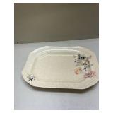 Floral Hand-Painted Ceramic Serving Platter