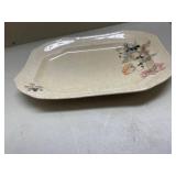 Floral Hand-Painted Ceramic Serving Platter