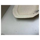 Floral Hand-Painted Ceramic Serving Platter