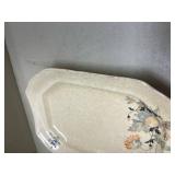 Floral Hand-Painted Ceramic Serving Platter