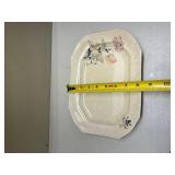 Floral Hand-Painted Ceramic Serving Platter