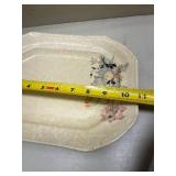 Floral Hand-Painted Ceramic Serving Platter