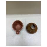 Handcrafted Pottery Set - Decorative Cup and Vase