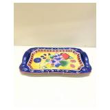 Hand-Painted Fruit Design Ceramic Serving Tray