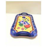 Hand-Painted Fruit Design Ceramic Serving Tray