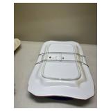 Hand-Painted Fruit Design Ceramic Serving Tray