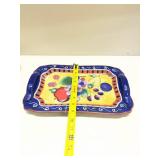 Hand-Painted Fruit Design Ceramic Serving Tray