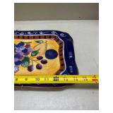 Hand-Painted Fruit Design Ceramic Serving Tray