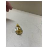 Crystal Duck Figurine with Gold Accents