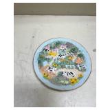 3D Dairy Farm Scene Decorative Small Plate