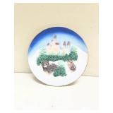 Decorative Castle Scene Plate with Animals