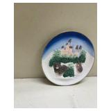 Decorative Castle Scene Plate with Animals