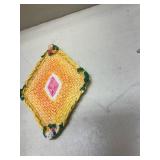 Decorative Yellow Woven Trinket Box