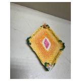 Decorative Yellow Woven Trinket Box