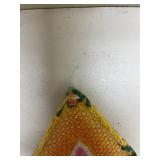 Decorative Yellow Woven Trinket Box