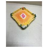 Decorative Yellow Woven Trinket Box