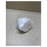 White Ceramic Bunny Figurine Heavy Best as Paperweight