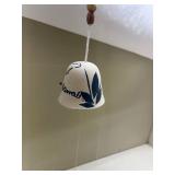 Decorative Ceramic Wind Chime with Blue Floral Design