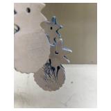 Decorative Ceramic Wind Chime with Blue Floral Design