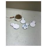 Decorative Ceramic Wind Chime with Blue Floral Design