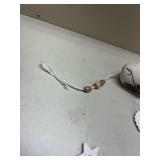 Decorative Ceramic Wind Chime with Blue Floral Design