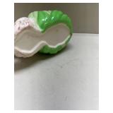 Ceramic Bunny Lettuce Leaf Planter