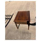 Traditional Wooden Side Table with Carved Detail