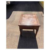 Traditional Wooden Side Table with Carved Detail