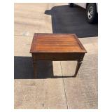 Traditional Wooden Side Table with Carved Detail