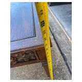 Traditional Wooden Side Table with Carved Detail