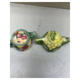 Decorative Fruit Design Ceramic Teapots