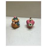Decorative Ceramic Teapot Set - Basket and Apple Design